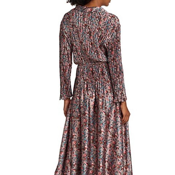 Vince Dresses Vince Berry Blooms Pleated Shirt Dress V97851565